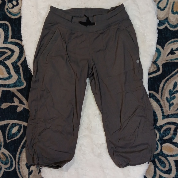 Lululemon gray cropped unlined dance studio pants women's 8 - Picture 2 of 9